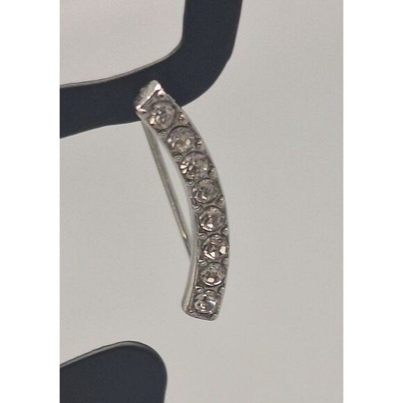 Silver 925 and CZ Post Earrings Delicate, Simply Beautiful. Hook Style Clasp - Picture 2 of 7